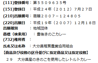 豊後きのこカレー