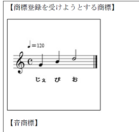 文字と五線譜を組み合わせて記載する場合